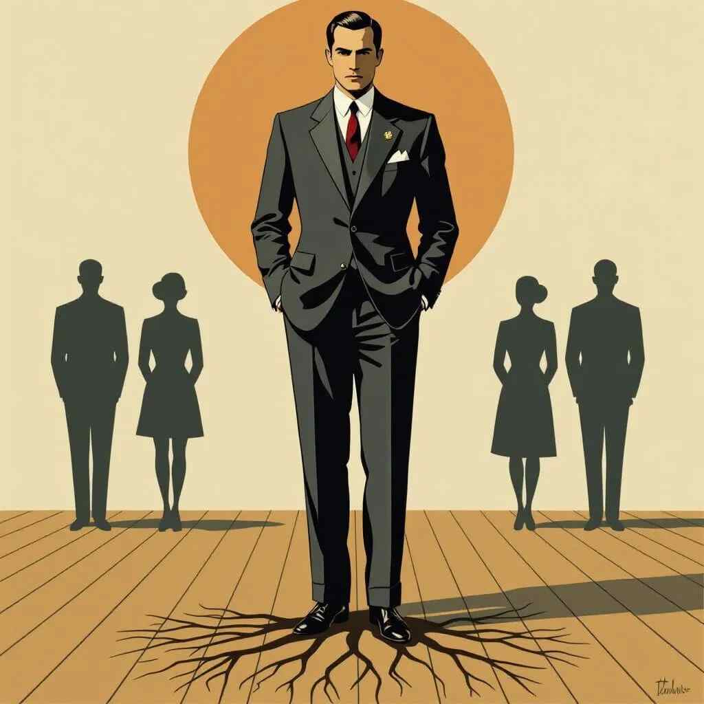 Sketch of a Man on a Platform